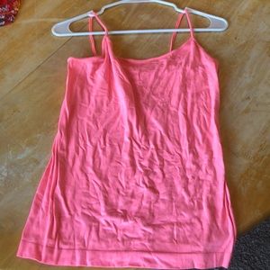 Thin Strapped Neon Pink/Orange Tank Top